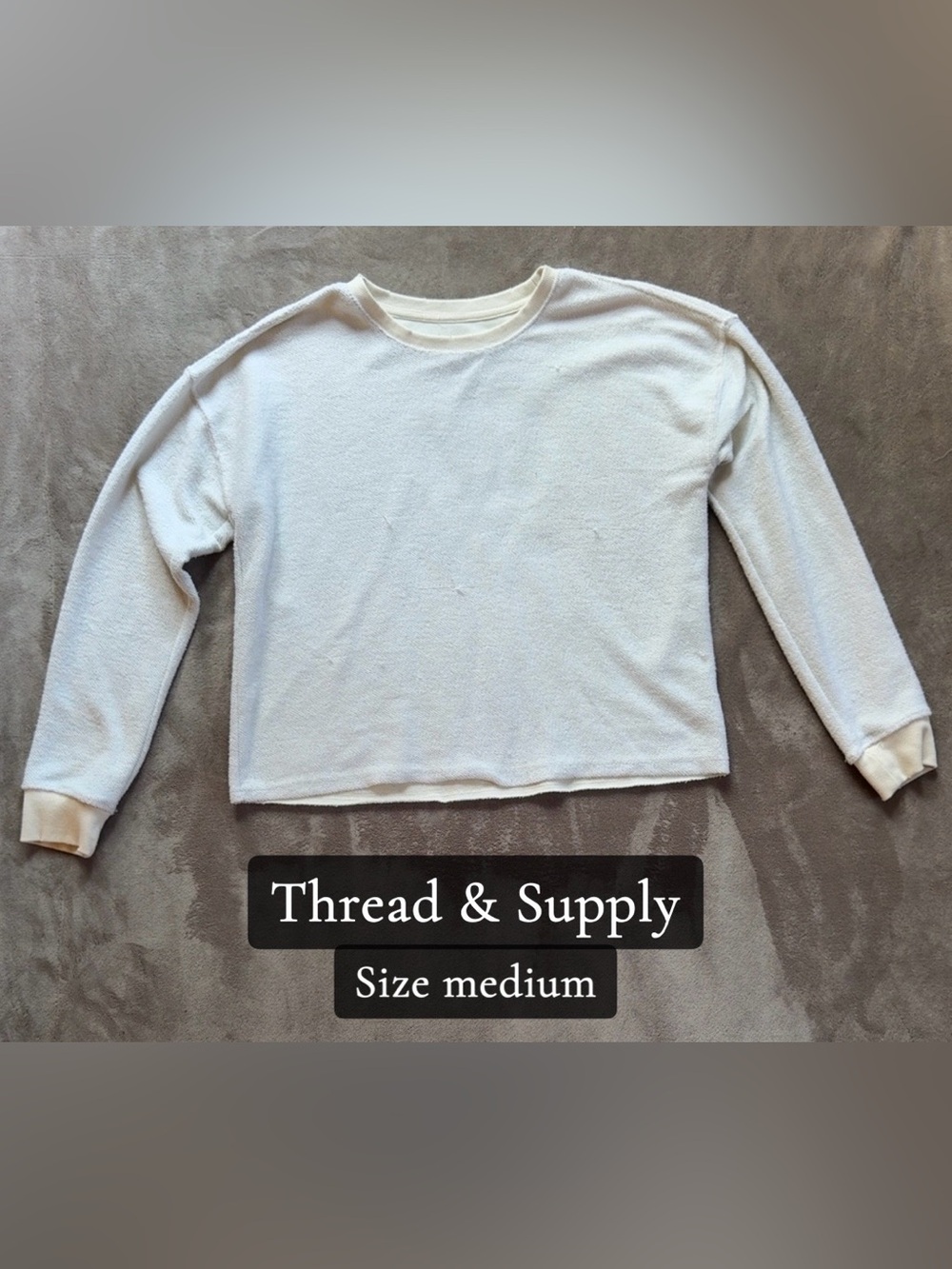 Thread & Supply Women’s Cream Long-Sleeve Crew Top